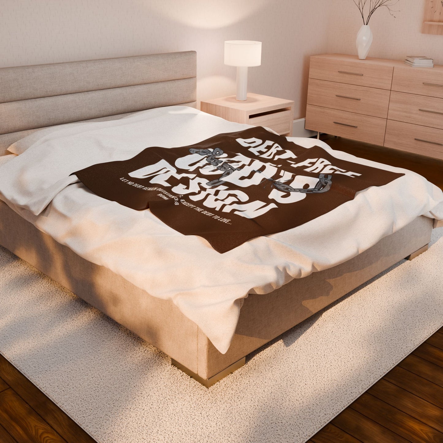 Debt-Free by God’s Design Velveteen Plush Blanket