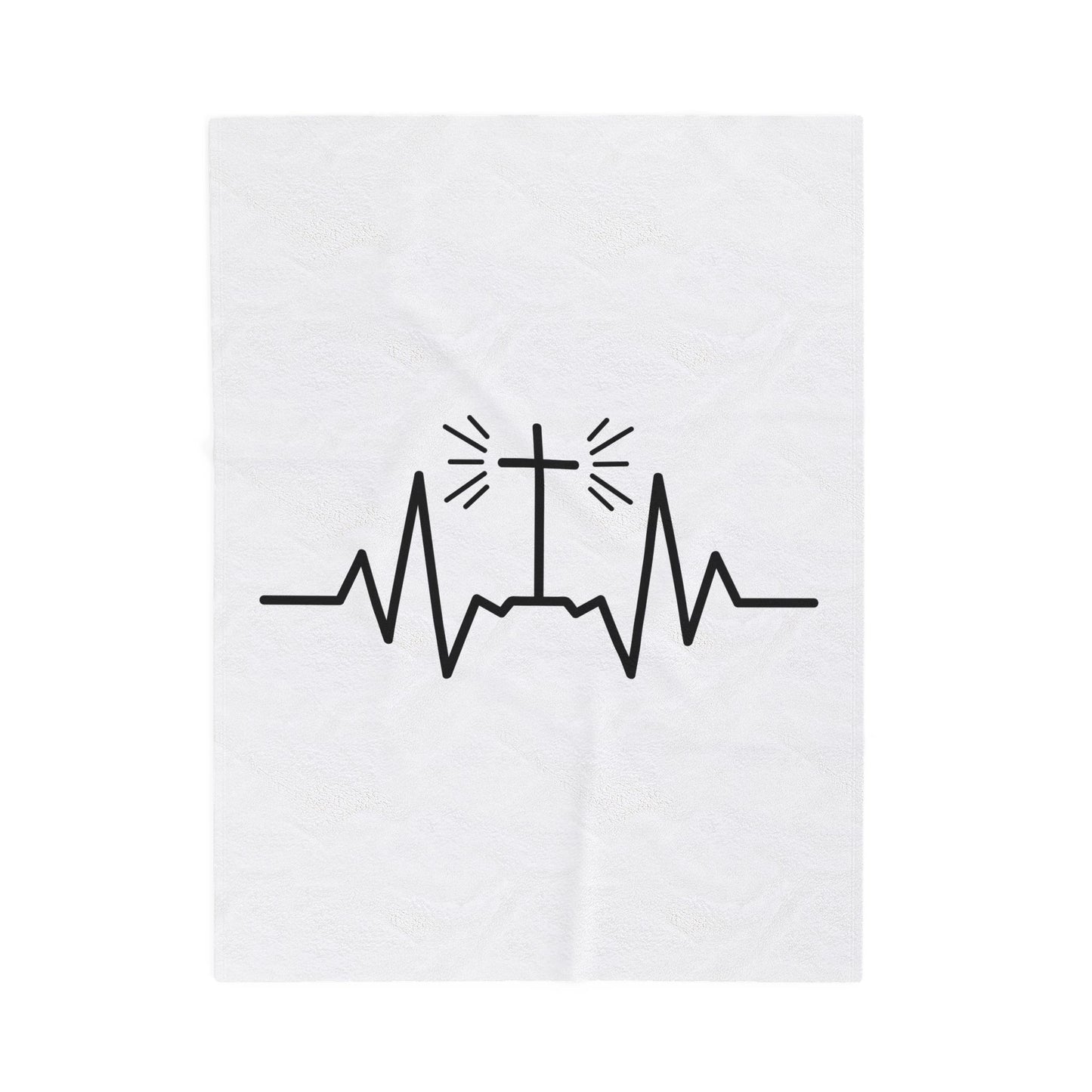 Heartbeat of the Cross Velveteen Plush Blanket