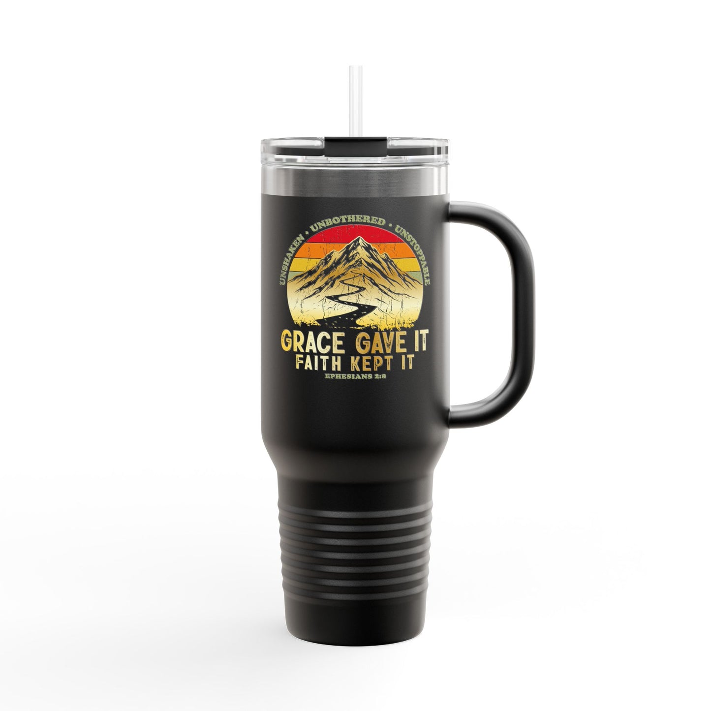 Grace Gave It. Faith Kept It. Travel Mug -