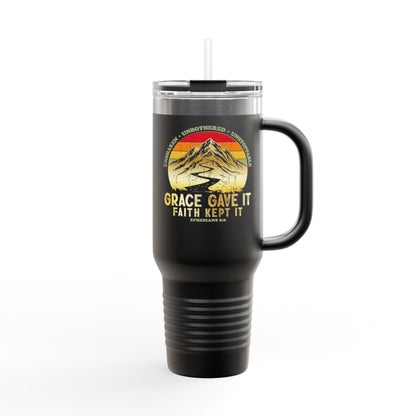 Grace Gave It. Faith Kept It. Travel Mug -