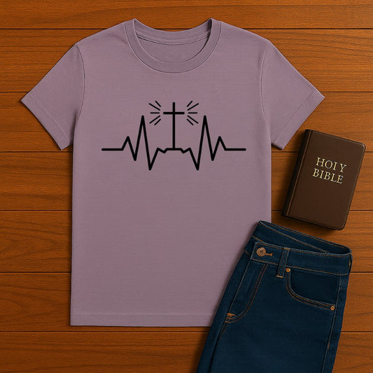 Cross Heartbeat  Tee
