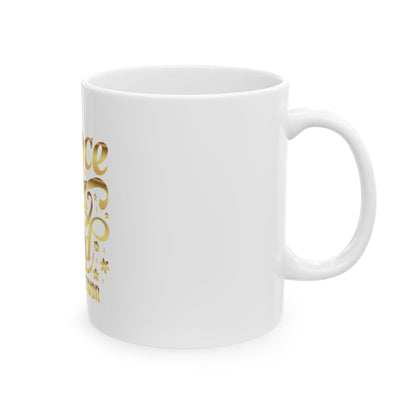 Grace Over Grind. I move by Favor Ceramic Mug