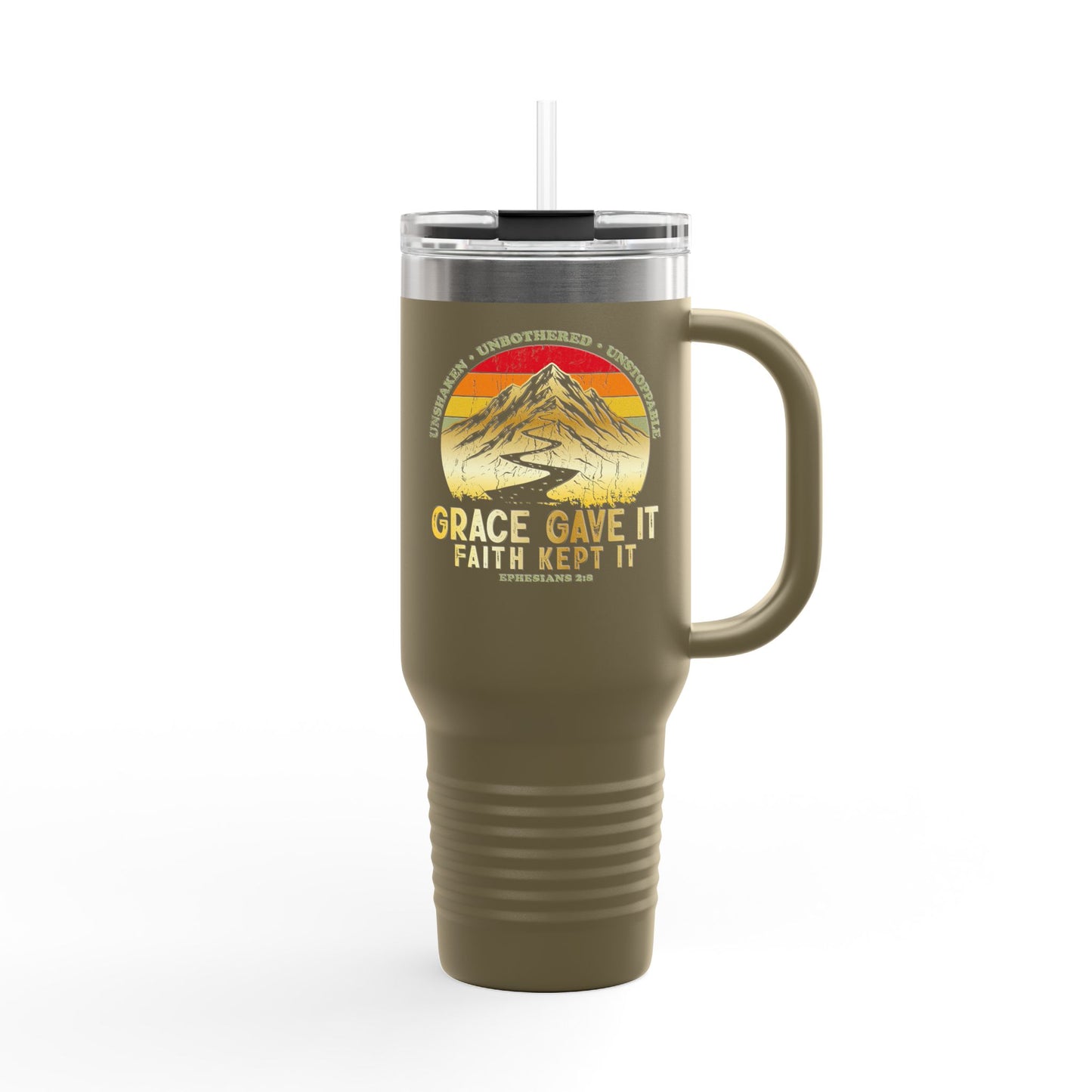 Grace Gave It. Faith Kept It. Travel Mug -