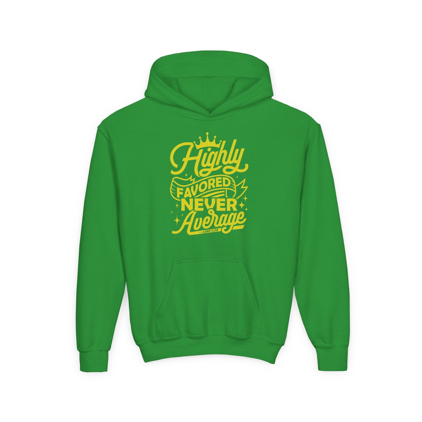 Highly Favored Never Average Youth Hoodie