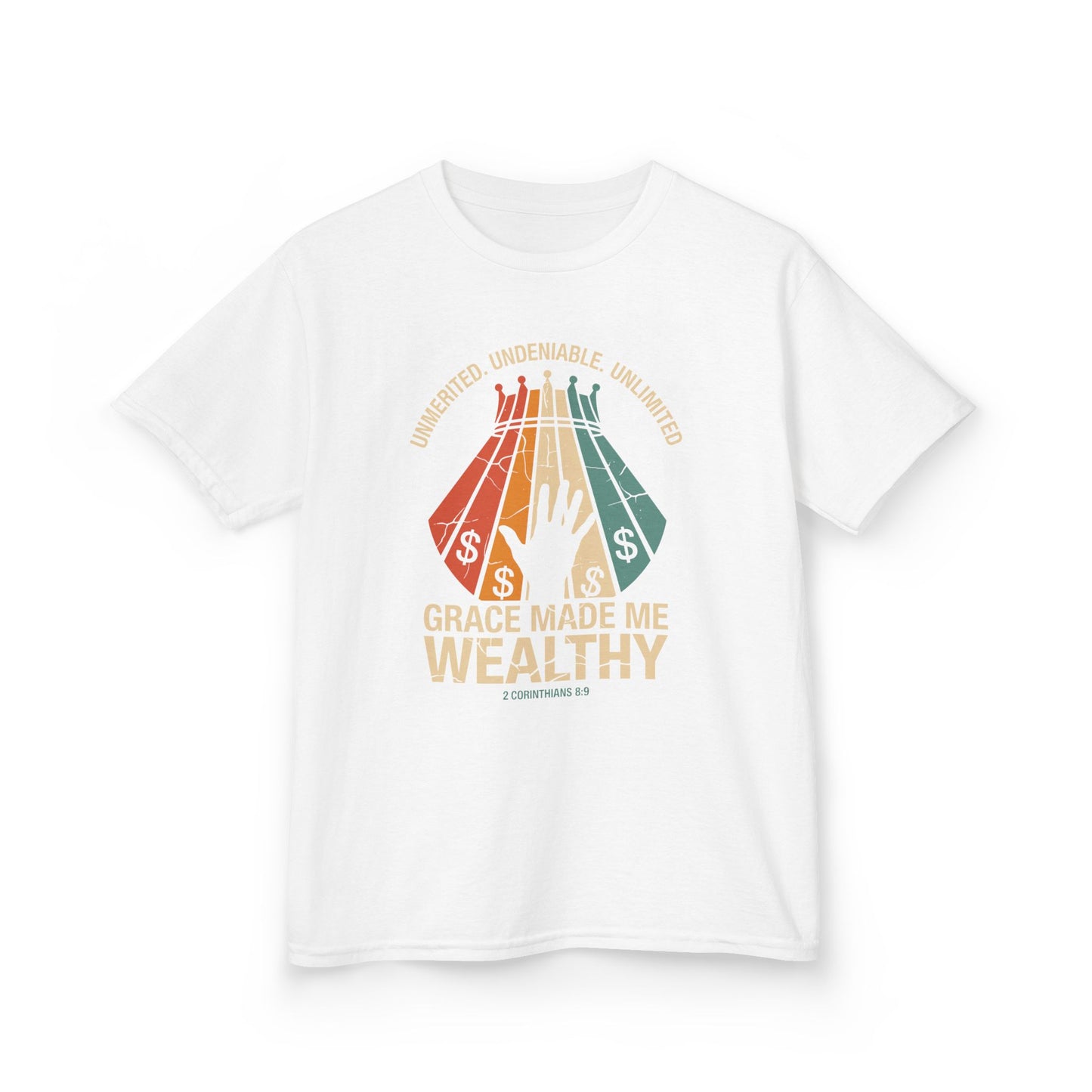Grace Made Me Wealthy Kids Tee