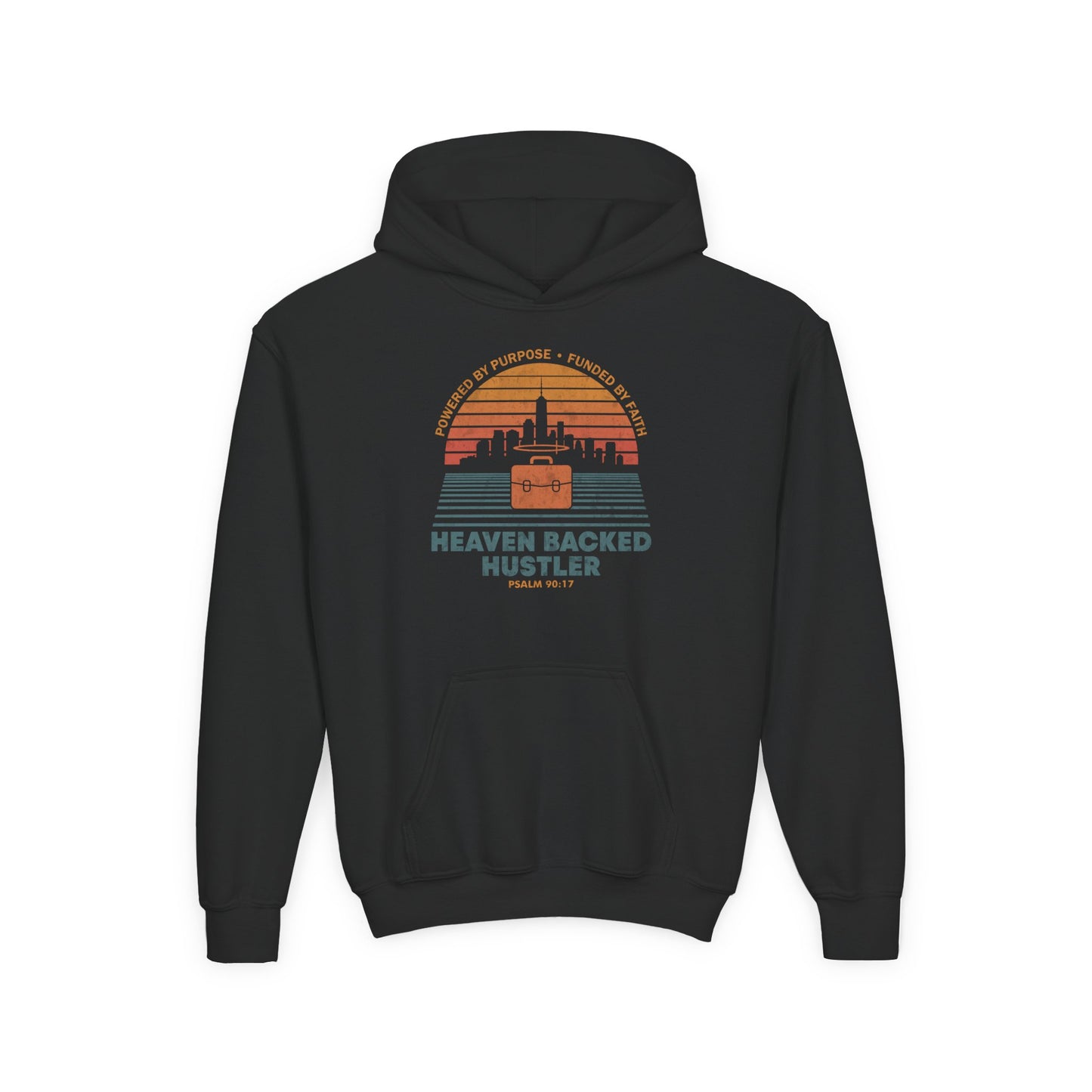 Heaven Backed Hustler Youth Hoodie