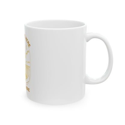 Faith Got me Here. Favor keeps me moving Ceramic Mug