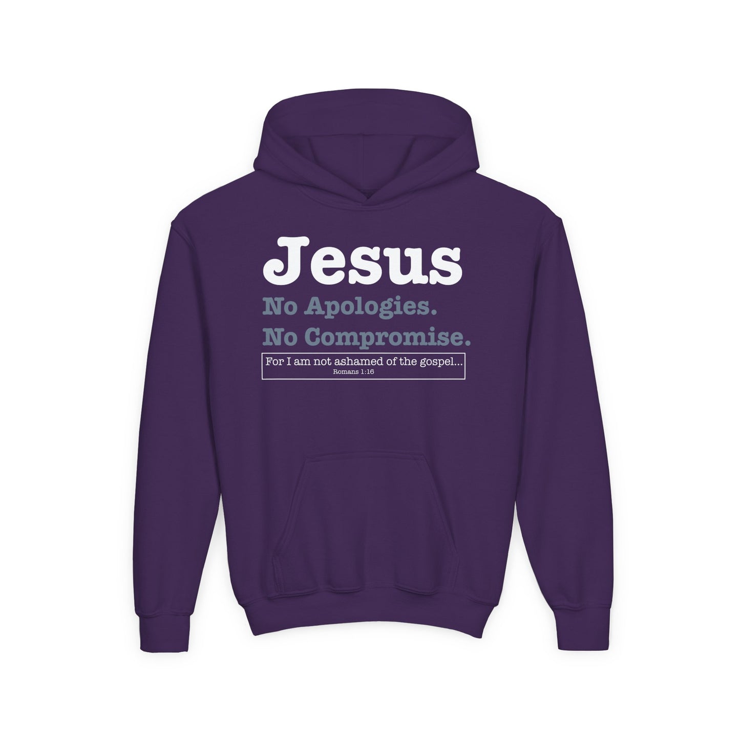 Jesus. No Apologies. No Compromises Youth Hoodie