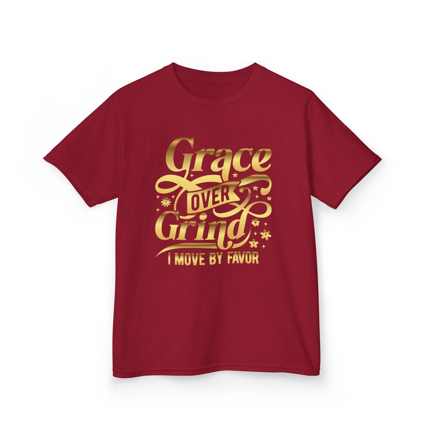 Grace Over Grind. I move by Favor Kids Tee
