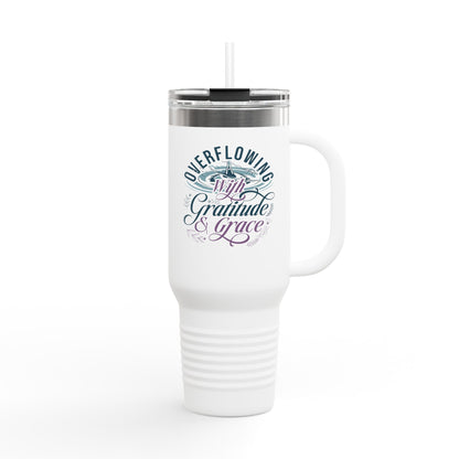 Overflowing with Gratitude & Grace Travel Mug