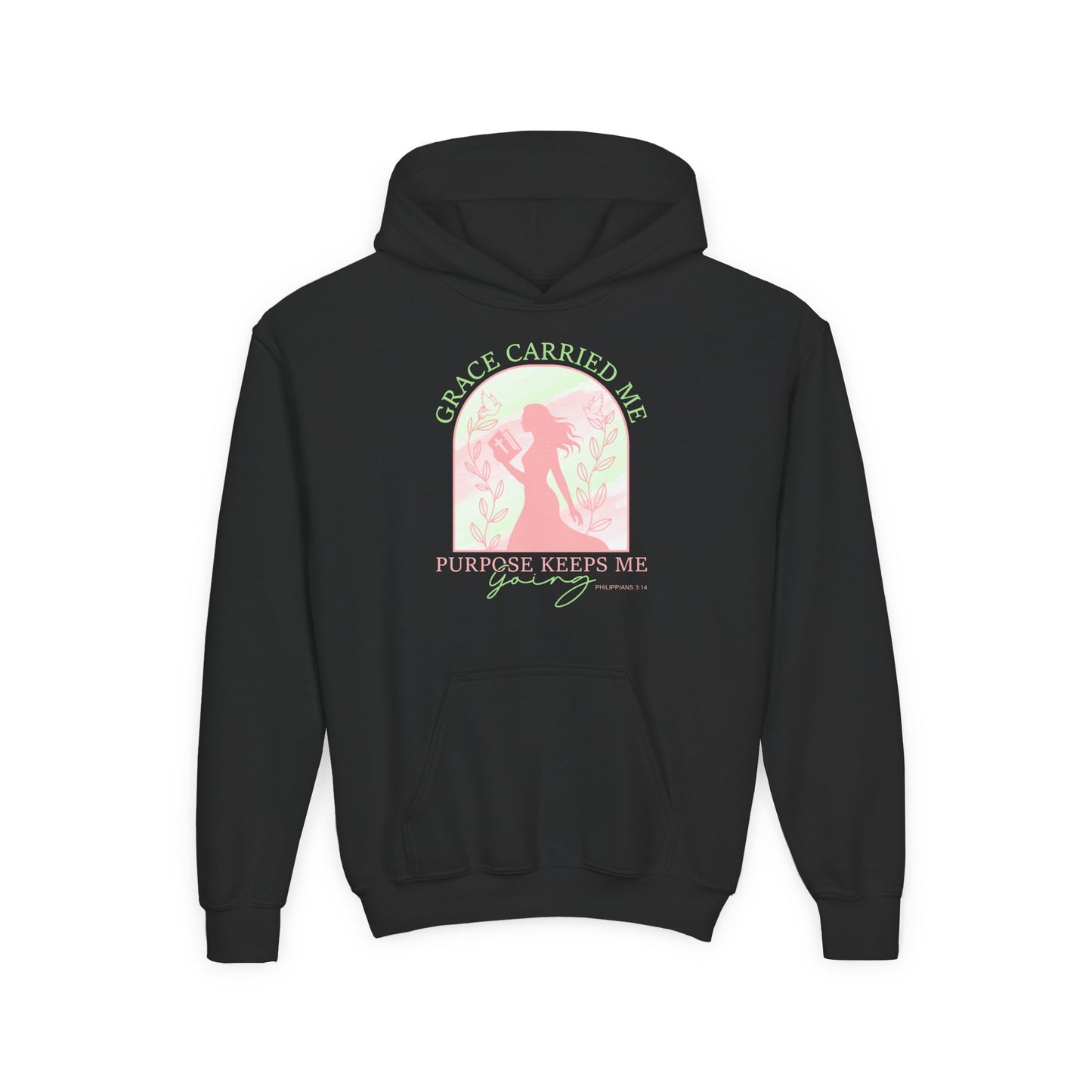 Grace Carried Me, Purpose Keeps Me Going Youth Hoodie
