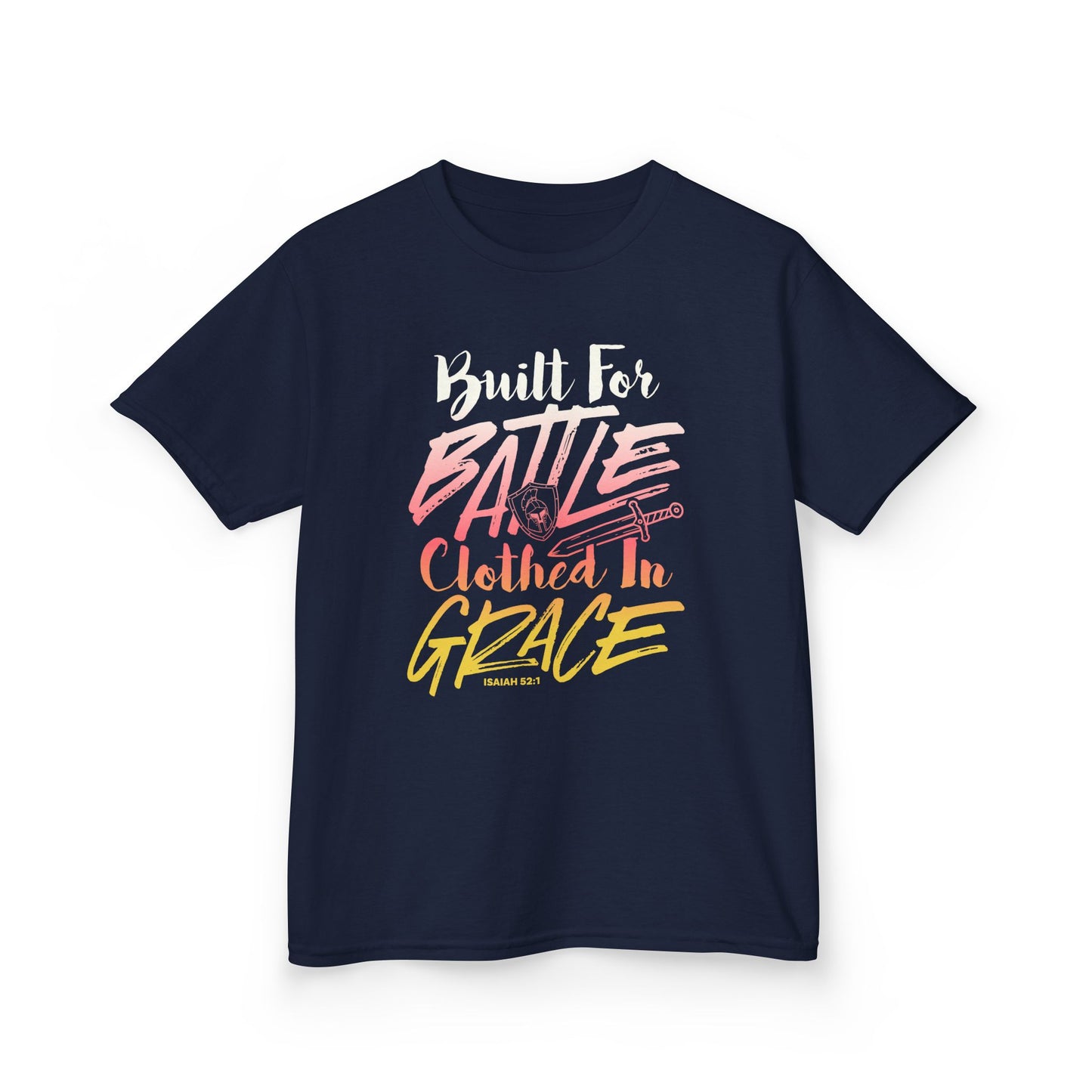 Built for Battle. Clothed in Grace. Kids Tee