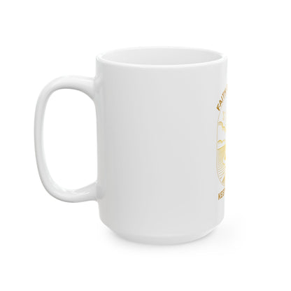 Faith Got me Here. Favor keeps me moving Ceramic Mug