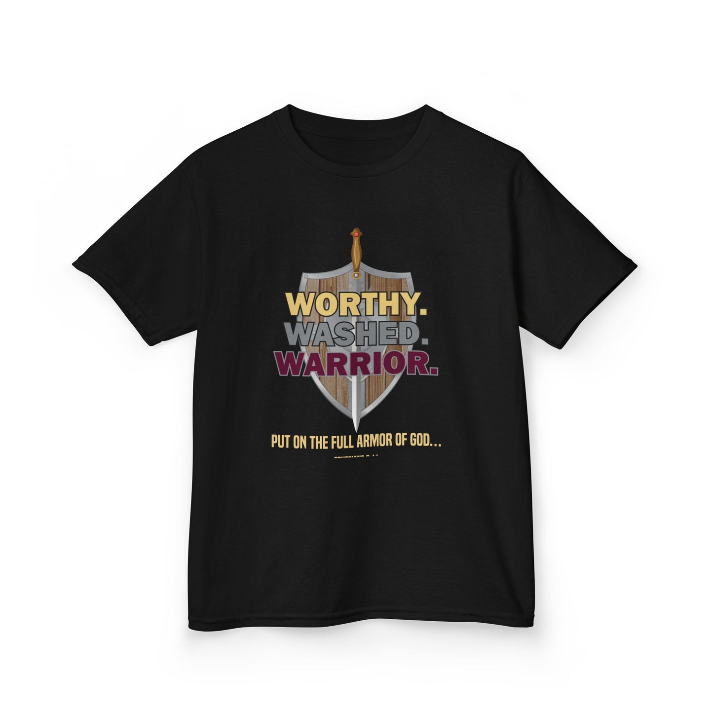 Worthy. Washed. Warrior Kids Tee