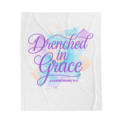Drenched in Grace Velveteen Plush Blanket