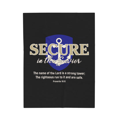 Secure in the Savior Velveteen Plush Blanket