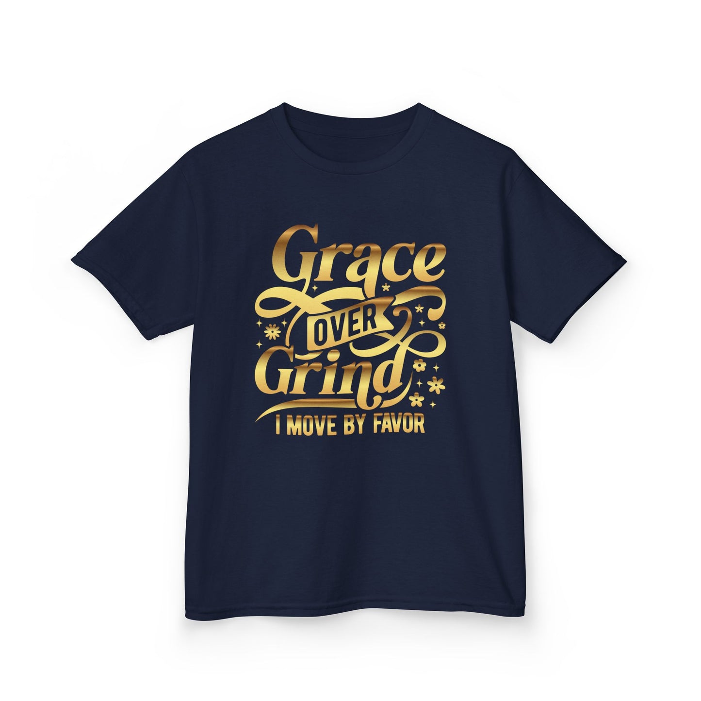 Grace Over Grind. I move by Favor Kids Tee
