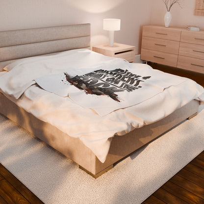 Built Different. Built on the Rock Velveteen Plush Blanket