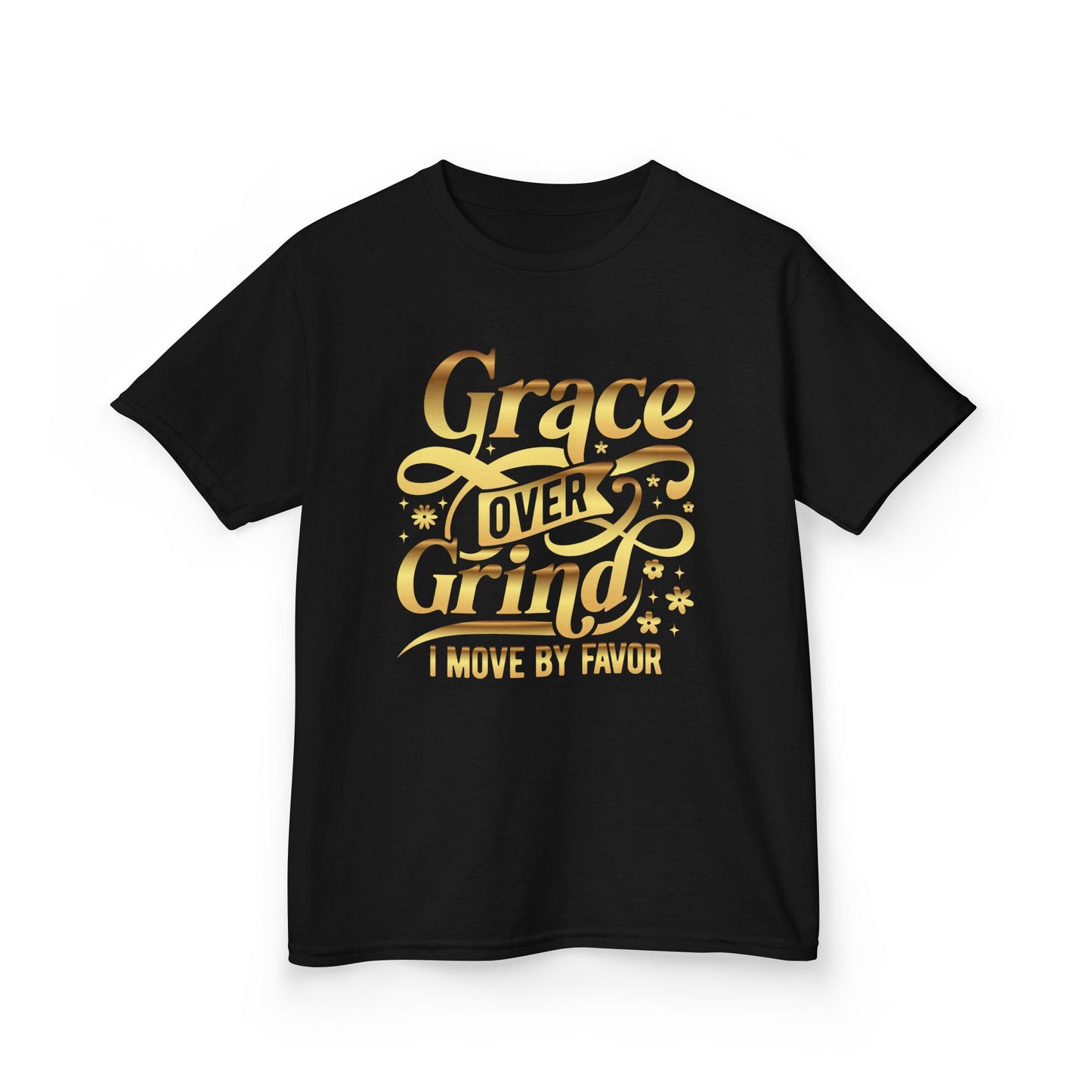 Grace Over Grind. I move by Favor Kids Tee