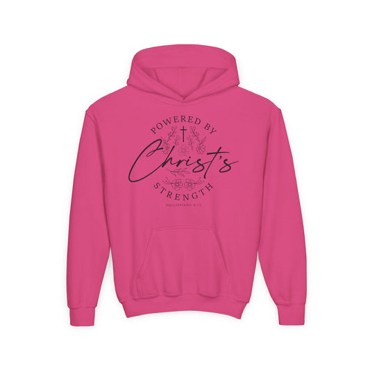 Powered by Christ’s Strength Youth Hoodie