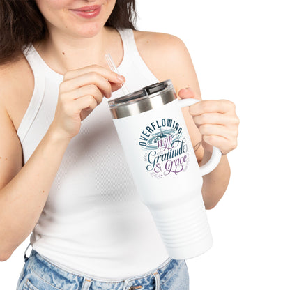 Overflowing with Gratitude & Grace Travel Mug