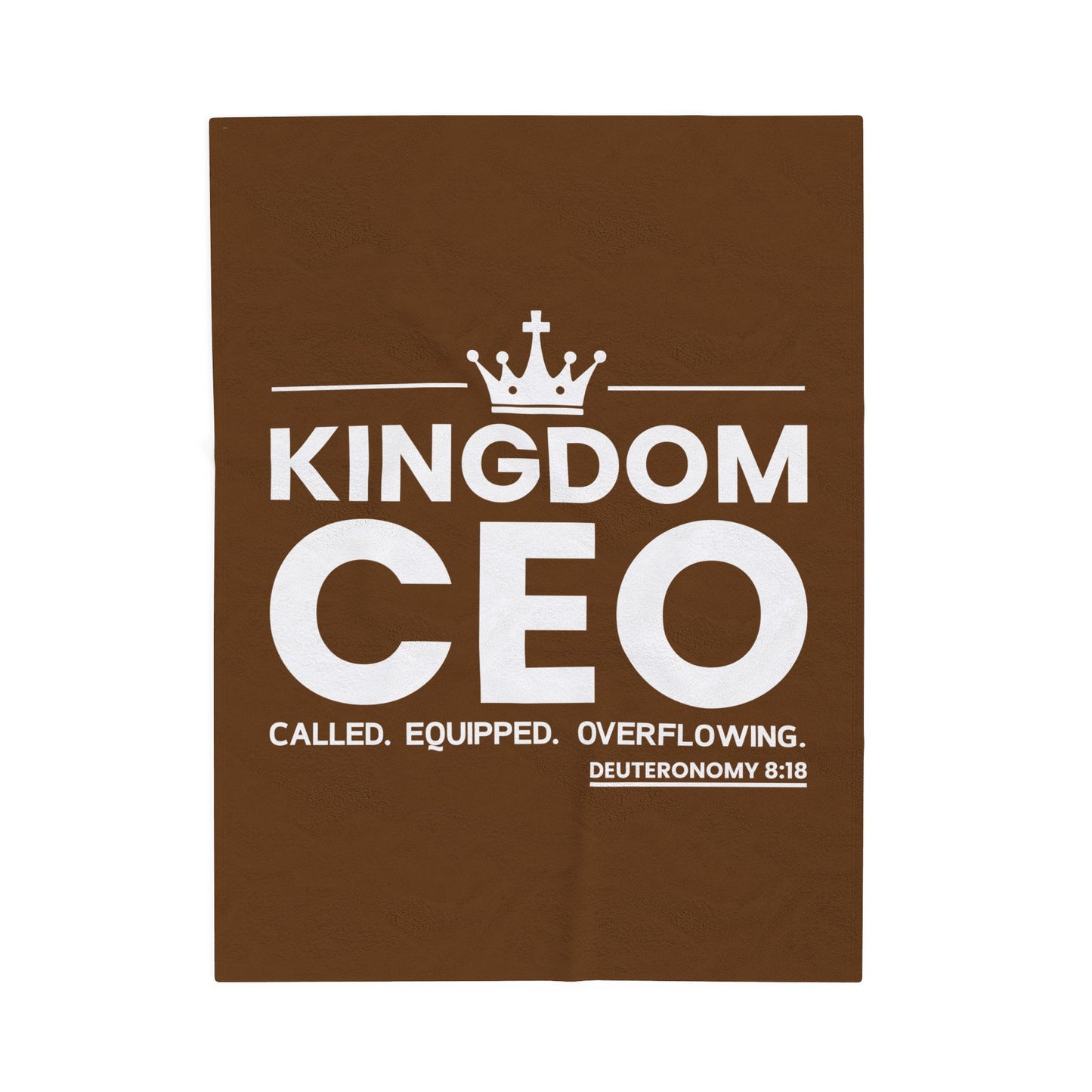 Kingdom CEO™ - Called. Equipped. Overflowing Velveteen Plush Blanket