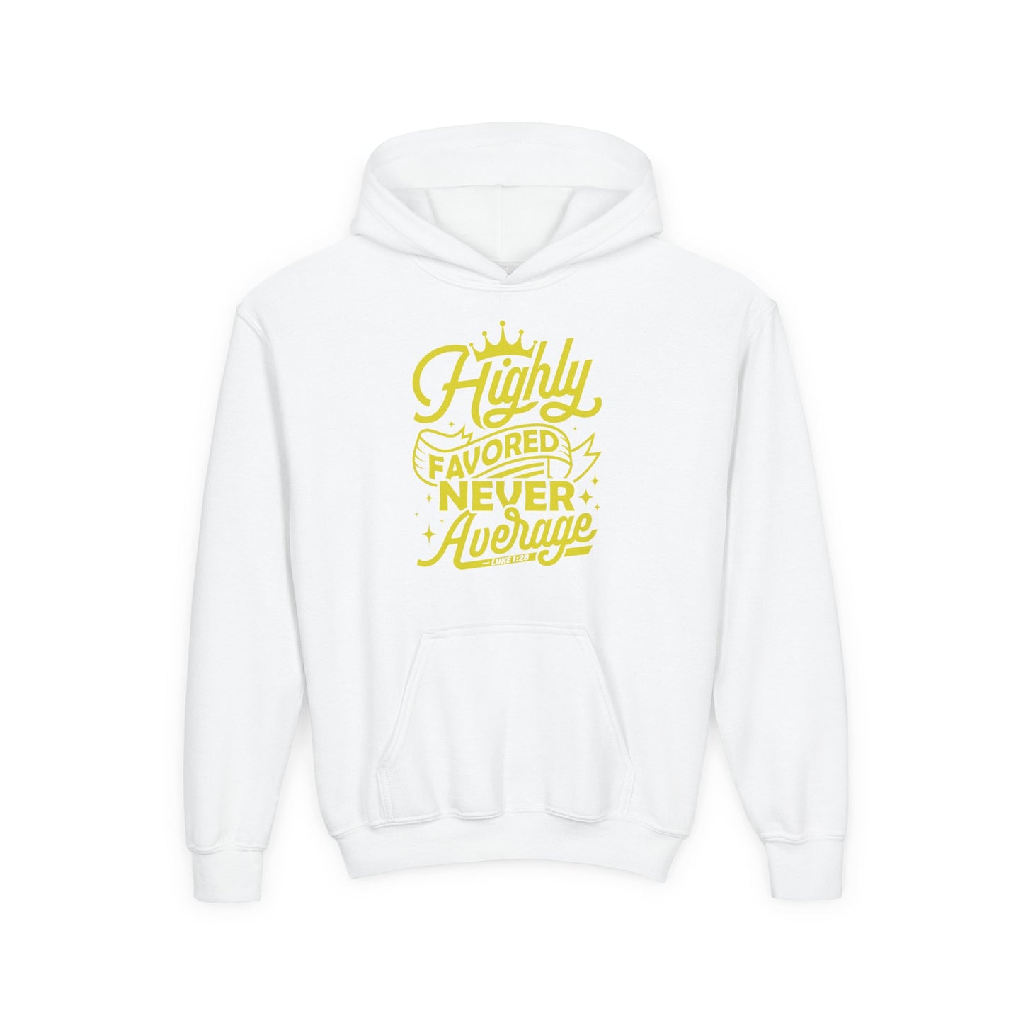 Highly Favored Never Average Youth Hoodie