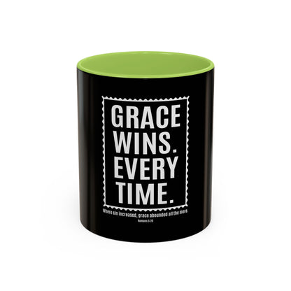 Grace Wins. Every Time Coffee Mug