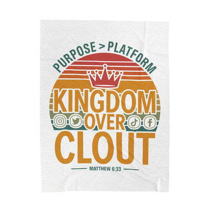 Kingdom Over Clout Velveteen Plush Blanket