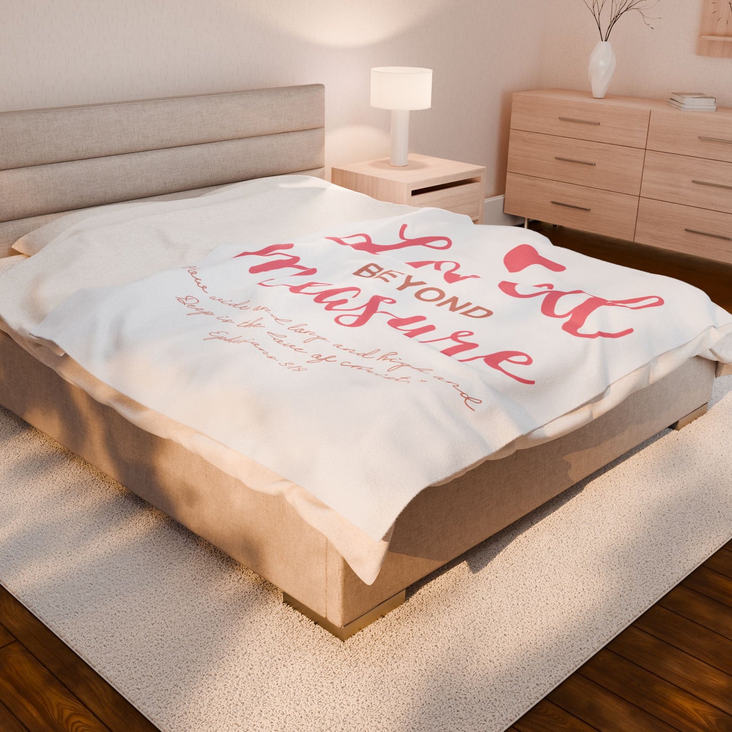 Loved Beyond Measure Velveteen Plush Blanket
