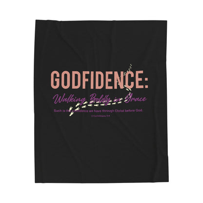 Godfidence: Walking Boldly in Grace Velveteen Plush Blanket