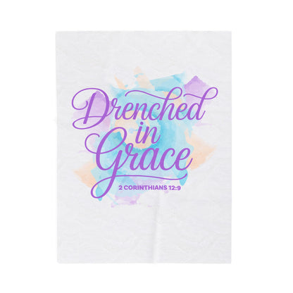Drenched in Grace Velveteen Plush Blanket
