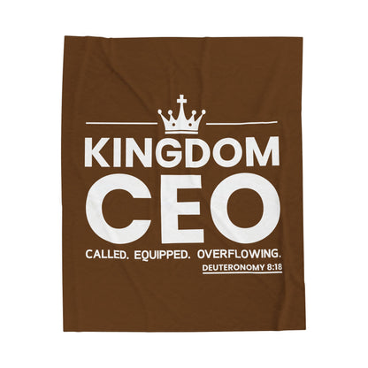 Kingdom CEO™ - Called. Equipped. Overflowing Velveteen Plush Blanket