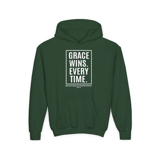 Grace Wins. Every Time Youth Hoodie