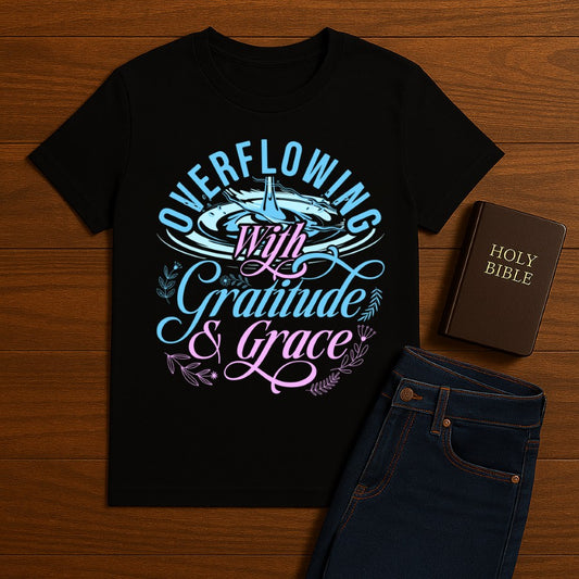 Overflowing with Gratitude Grace  Tee
