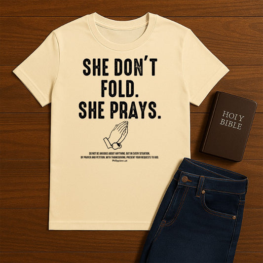 She Don't Fold Tee